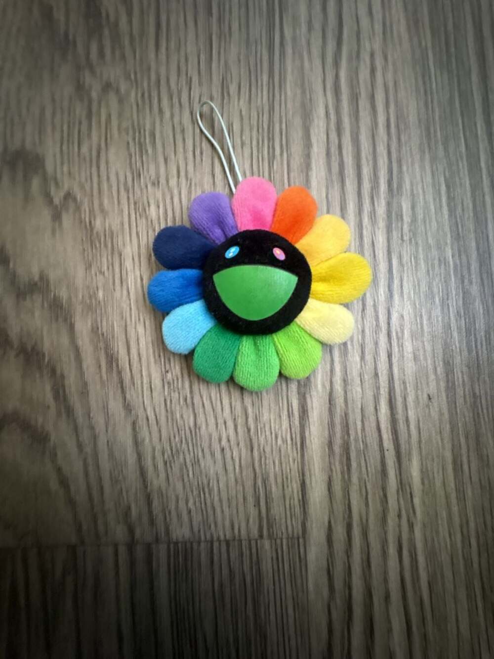 Takashi Murakami Kaikai Kiki Rainbow Flower Plush Mascot Keychain Brooch Pin
